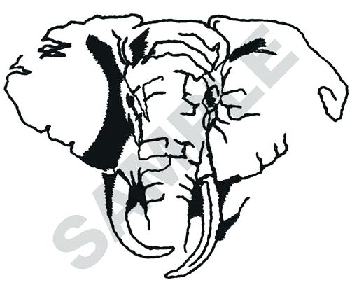500x417 Outline Of Elephant - Elephant Outline Drawing