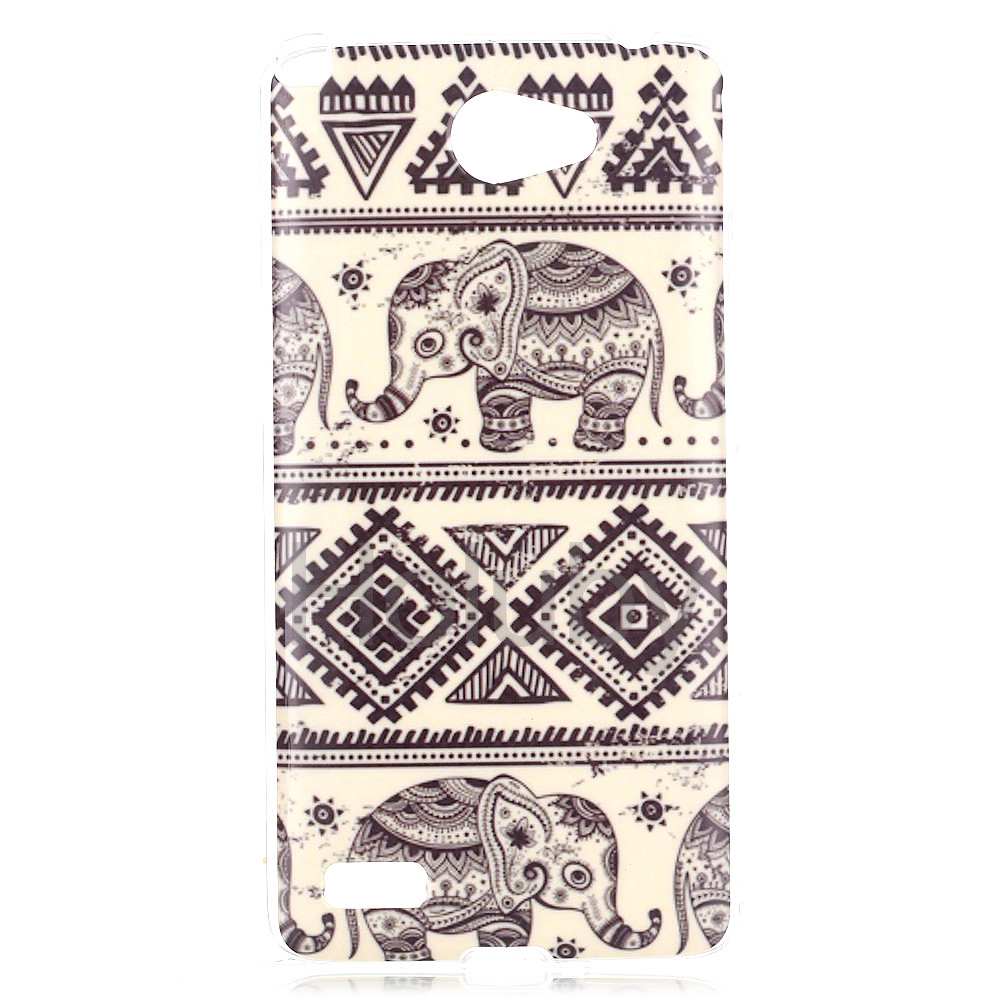 1000x1000 Elephant Pattern Soft Tpu Antiscratch Back Cover Case For Lg Bello - Elephant Pattern Drawing