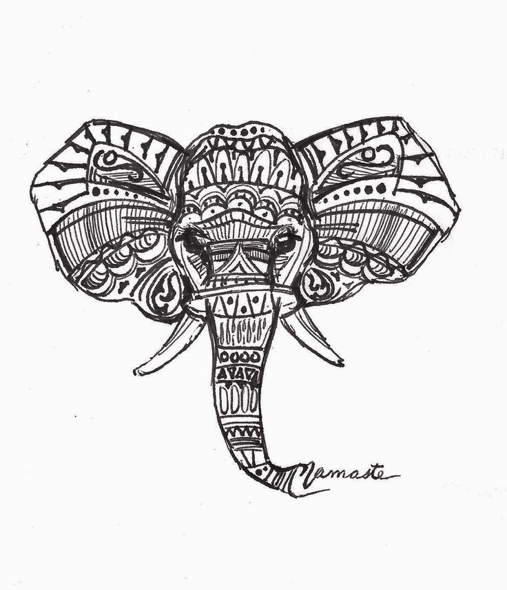 Elephant Pattern Drawing at PaintingValley.com | Explore collection of ...