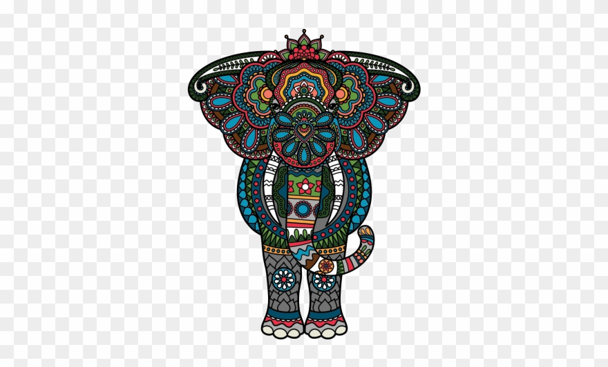 880x532 Drawing Elephants Pattern Clipart - Elephant Pattern Drawing