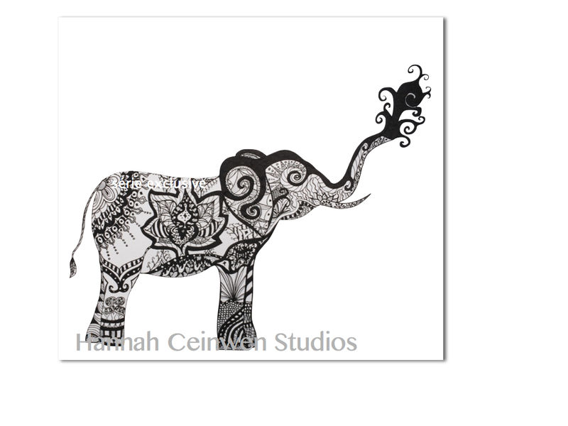800x600 Elephant Pen And Ink Print X - Elephant Pen Drawing
