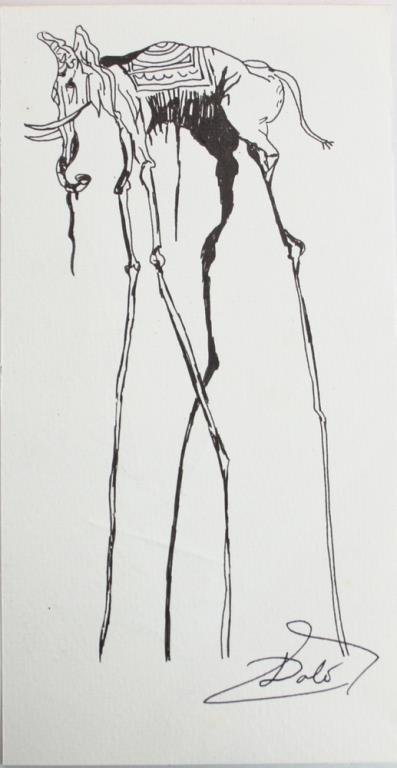 397x768 Long Legged Elephant, Pen And Ink - Elephant Pen Drawing