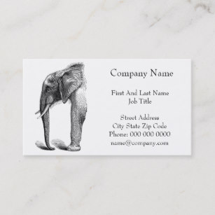 307x307 Elephant Drawing Business Cards Profile Cards Zazzle Ca - Elephant Profile Drawing