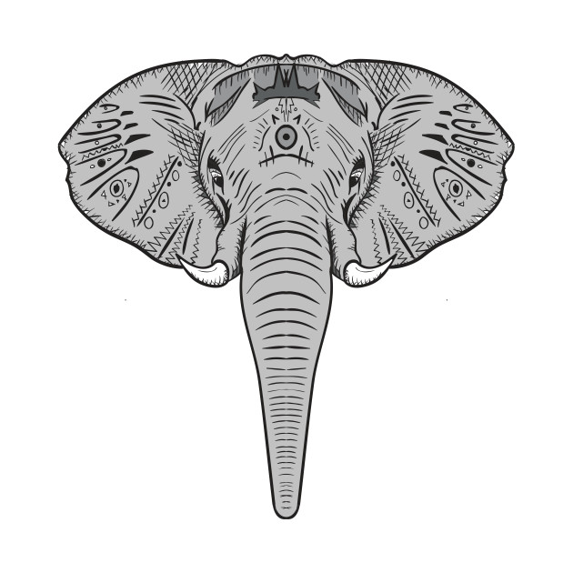 630x630 Beautiful Elephant Profile - Elephant Profile Drawing
