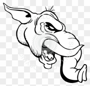 300x285 Elephant Drawing Cartoon - Elephant Side View Drawing