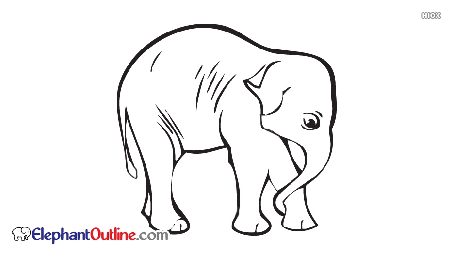 934x534 Elephant Side View Outline Images - Elephant Side View Drawing