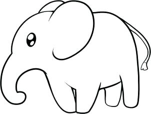 302x227 Elephant Draw How To Draw An Elephant Step - Elephant Simple Drawing