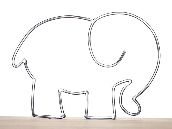 570x427 How To Draw An Elephant Outline Trunk Head Simple - Elephant Simple Drawing