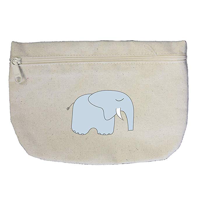 679x679 Elephant Simple Drawing Cotton Canvas Makeup Bag - Elephant Simple Drawing