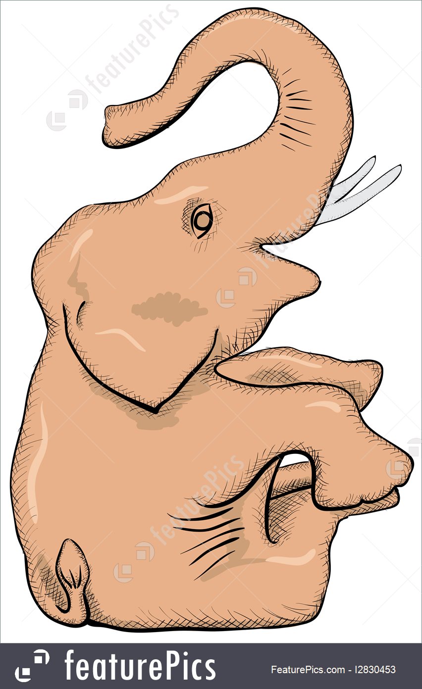 852x1392 Vector Simple Drawing - Elephant Simple Drawing