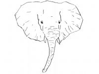 200x150 Elephant Drawing Simple Image Drawing - Elephant Simple Drawing