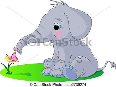 450x338 Cute Baby Elephant Looks - Elephant Sitting Drawing