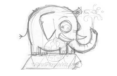 400x262 Elephant Drawing - Elephant Sketches Drawings