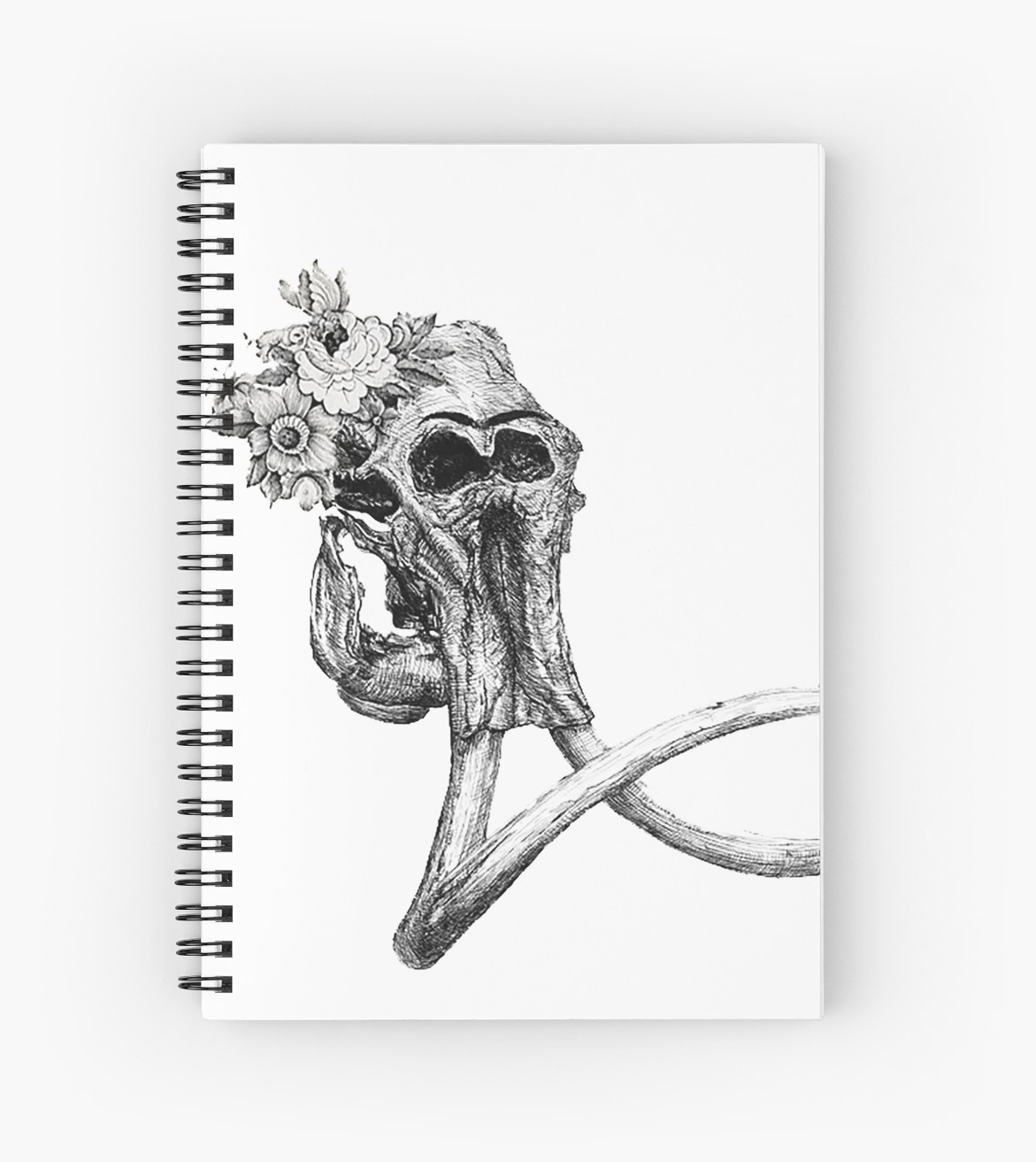 1171x1313 Frida Kahlo Elephant Skull Spiral Notebooks - Elephant Skull Drawing