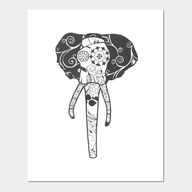 630x630 Sugar Skull Elephant - Elephant Skull Drawing