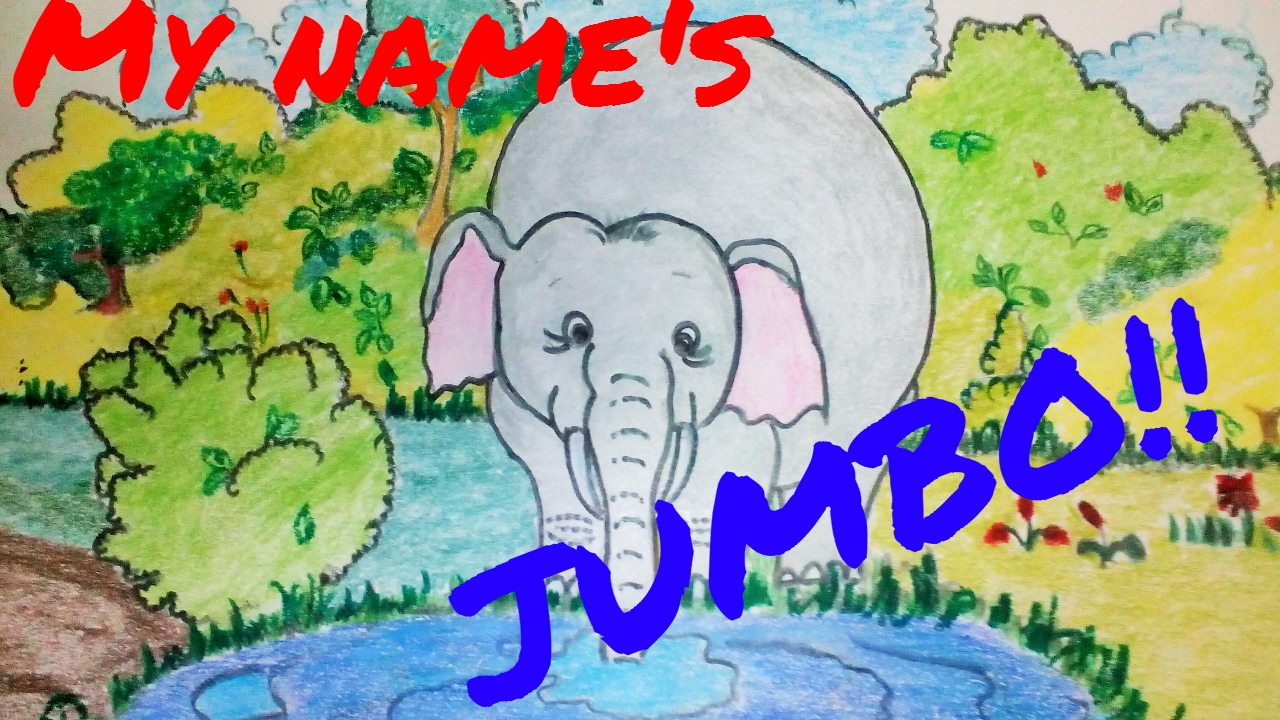 1280x720 Drawing An Elephant Drinking Water Easy Drawings For Kids! - Elephant Spraying Water Drawing