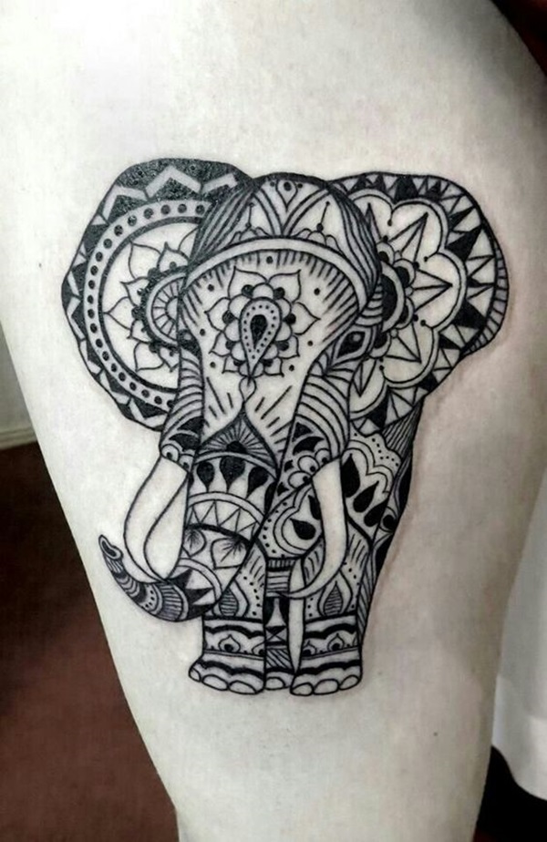 600x924 Lovely And Cute Elephant Tattoo Design - Elephant Tattoo Drawing