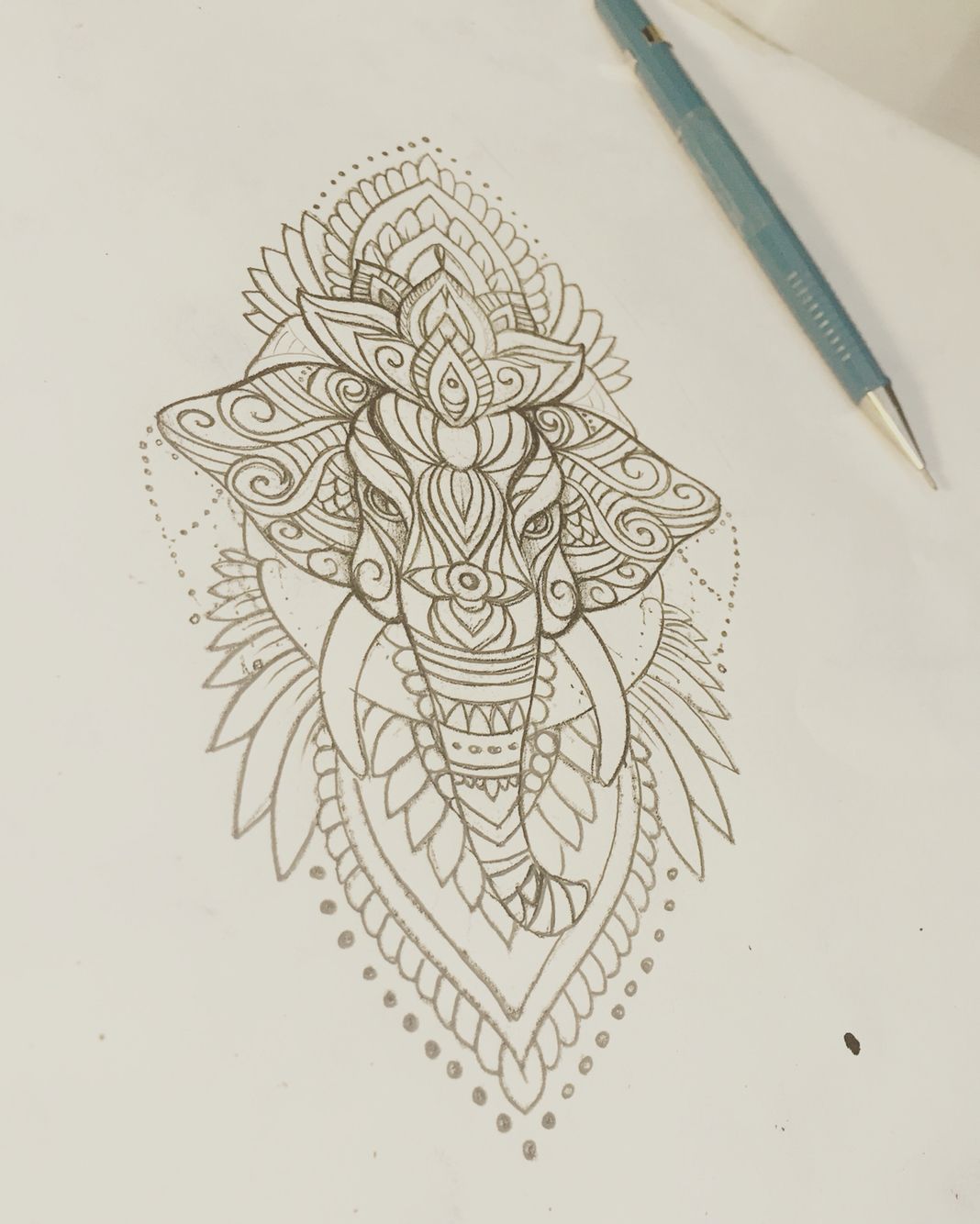 1068x1334 Elephant Mehndi Tattoo Sketch Mandala Tattoo - Elephant Tattoo Drawing