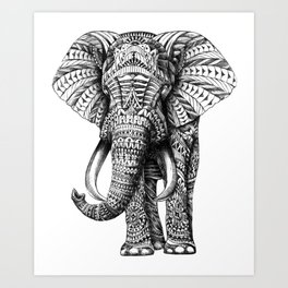 264x264 Elephant Tattoo Art Prints - Elephant Tattoo Drawing