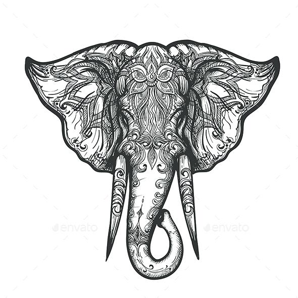 Elephant Tribal Drawing at PaintingValley.com | Explore collection of ...