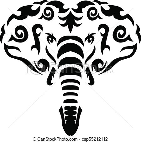 450x455 Elephant Tribal Fun Pics Images - Elephant Tribal Drawing