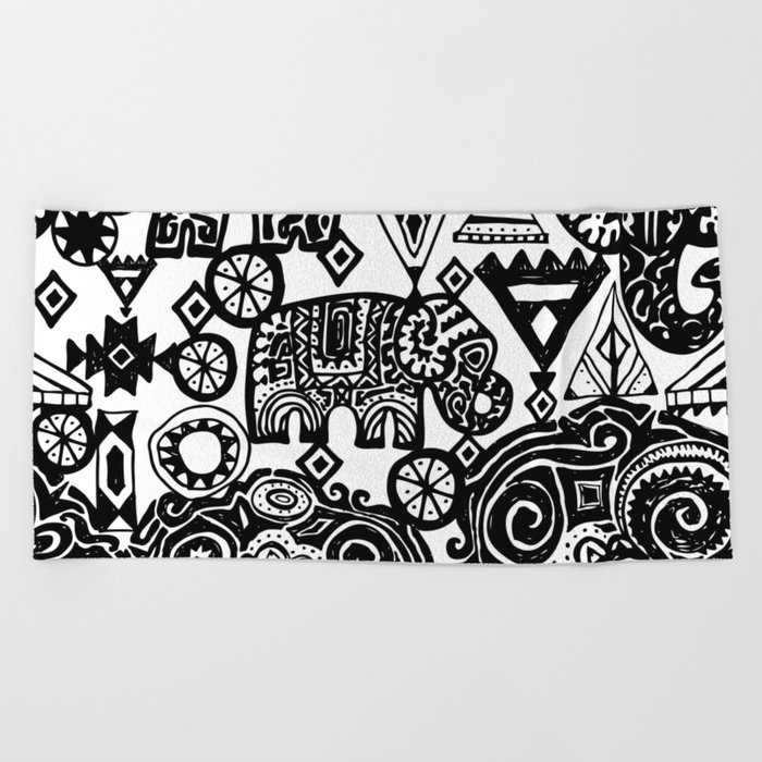 700x700 Beautiful Boho Pattern Indian Elephant With Ornamental Hand Drawn - Elephant Tribal Drawing
