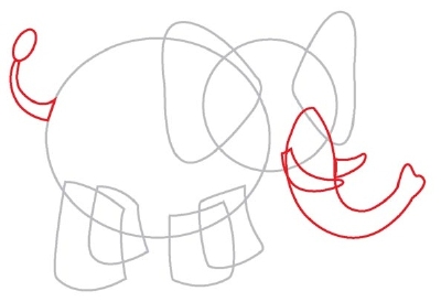 400x274 Draw A Trunk And A Tail - Elephant Trunk Drawing