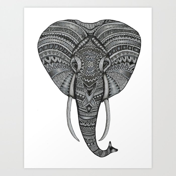 700x700 love for the elephants art print - Elephants In Love Drawing