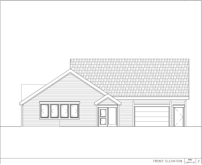 680x556 Elevation Drawing Greater Tuckerton Food Pantry - Elevation Drawing