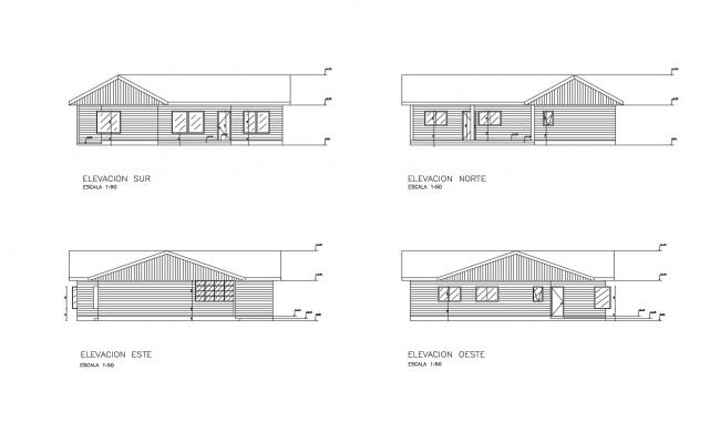 650x400 Elevation Drawing Of A House With Detail Dimension In Dwg - Elevation Drawing