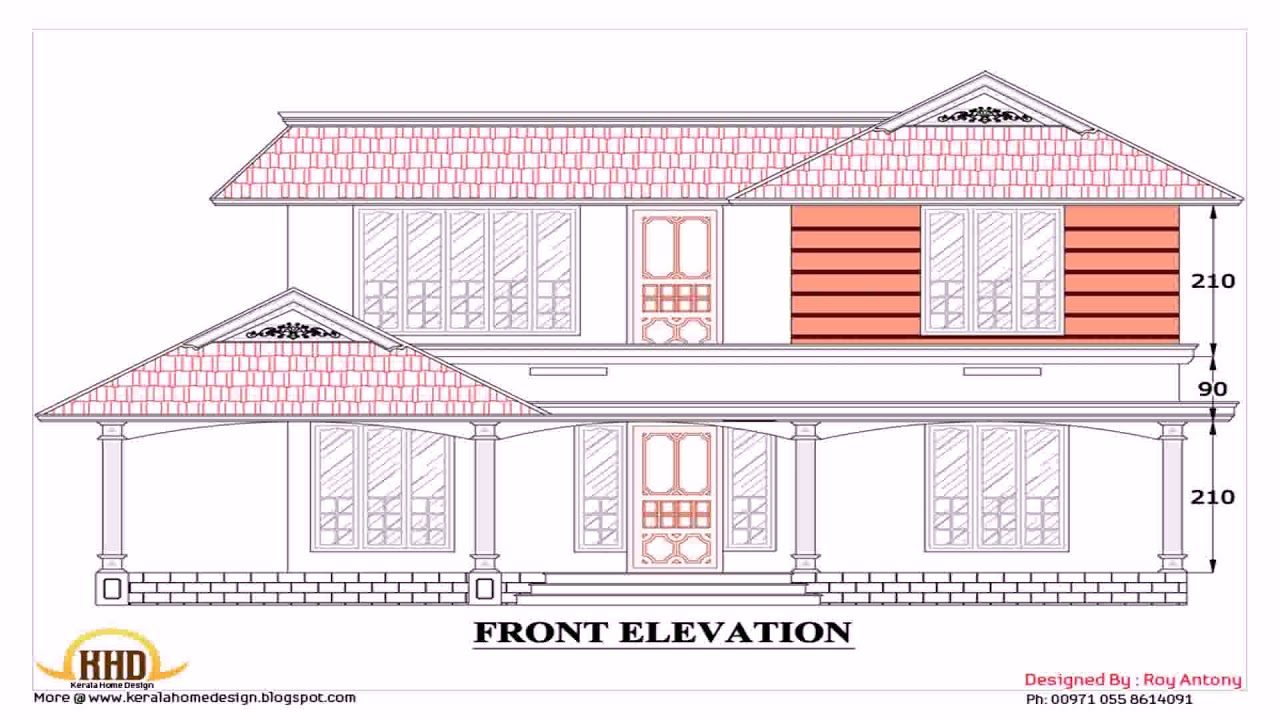 1280x720 House Plans And Elevation Drawings - Elevation Drawing