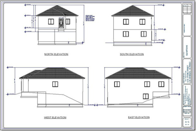 648x434 Architectural Drafting Plans Drafting Design Elevation Plans - Elevation Drawing