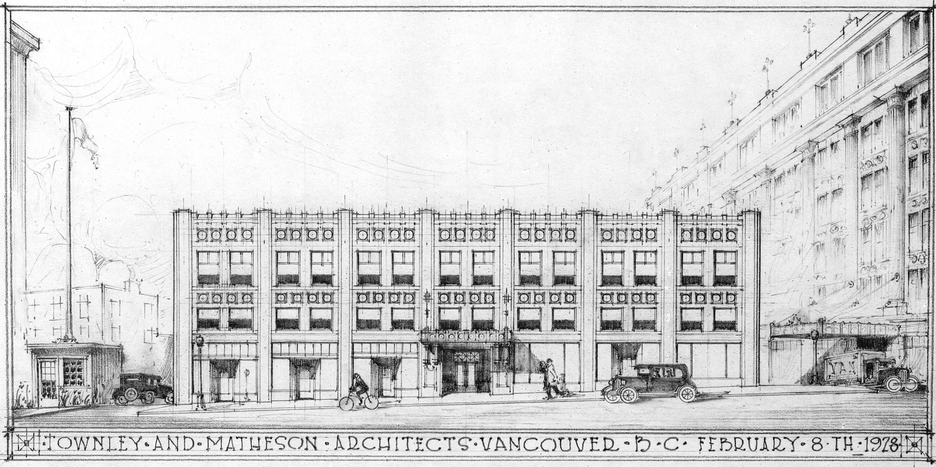 3000x1499 Photograph Of Elevation Drawing For A Building - Elevation Drawing Of House