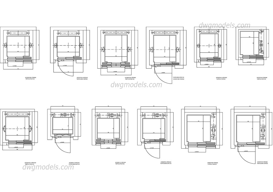1080x760 Lifts, Elevators Dwg Models, Free Download - Elevator Drawing