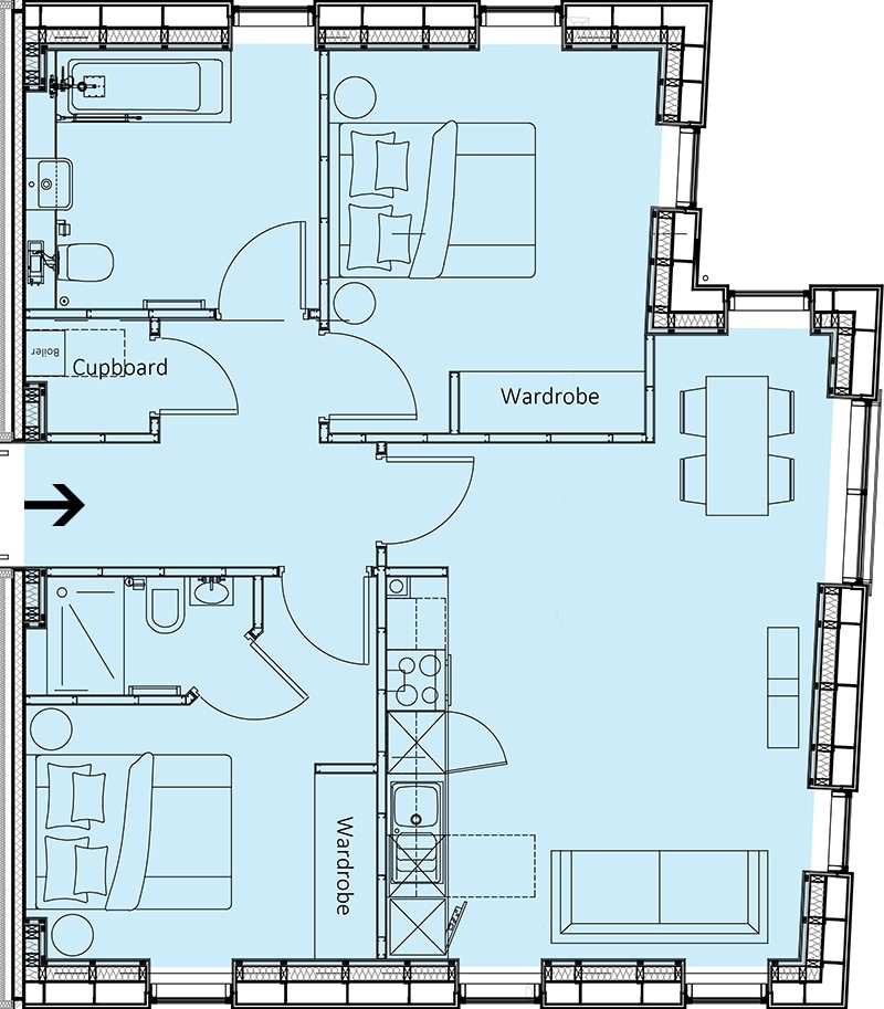 800x913 elevator apartments - Elevator Plan Drawing