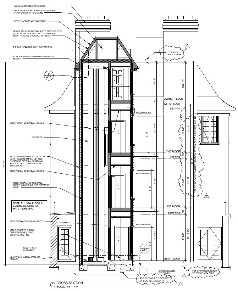 Elevator Shaft Construction Drawings