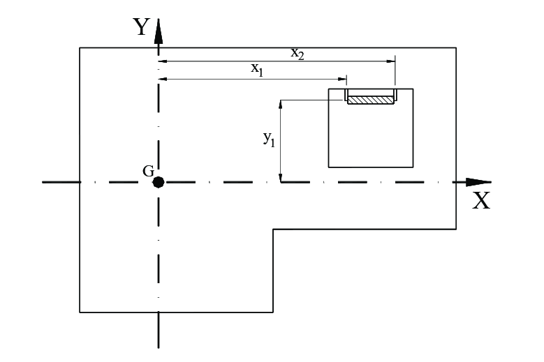 779x519 plan view of the building slab, elevator shaft, and counterweight - Elevator Plan Drawing