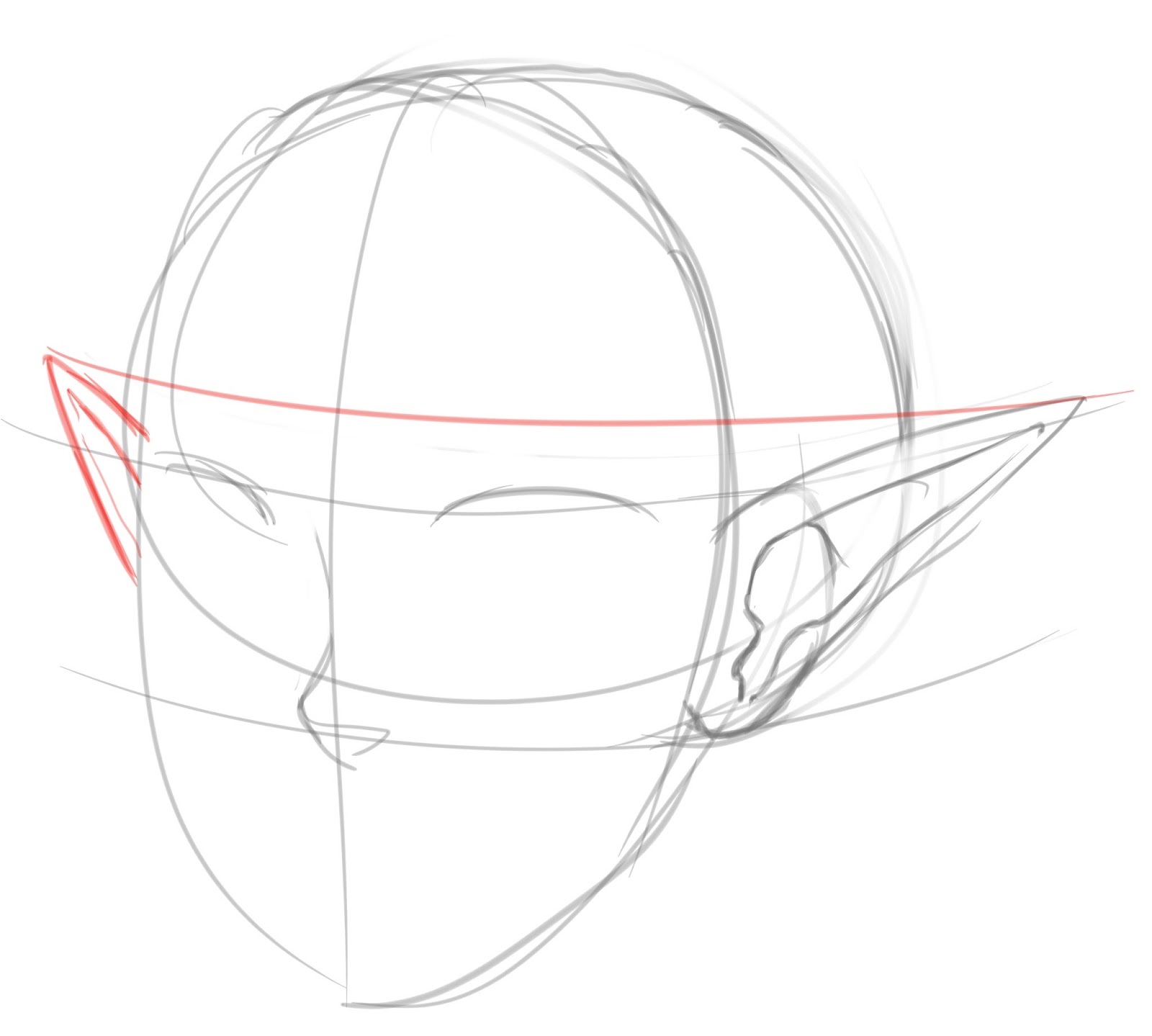 1600x1439 How To Draw Pointed Elf Ears - Elf Drawing
