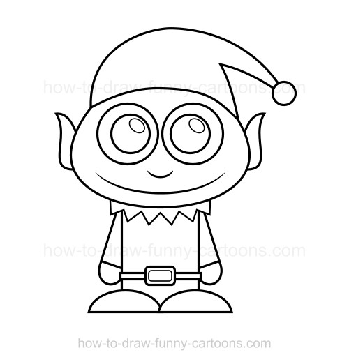 500x522 How To Draw An Elf - Elf Drawing