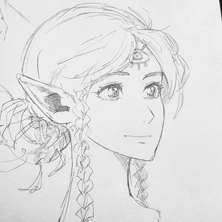 320x320 Quick Elf Sketch - Elf Drawing