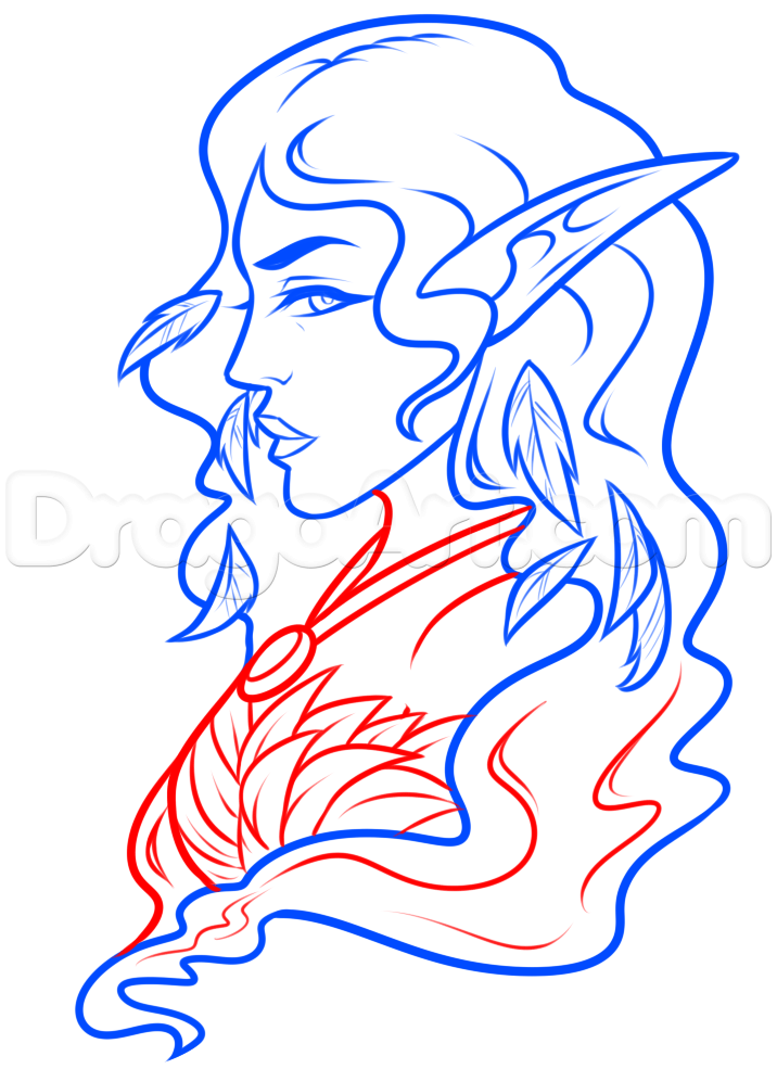 716x985 Easy Elf Drawing Lesson, Step - Elf Drawing