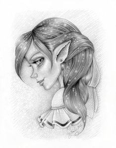 234x300 Elf Girl Drawings Fine Art America - Elf Girl Drawing