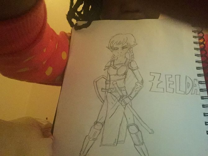 670x503 How To Draw A Girl Elf Steps - Elf Girl Drawing