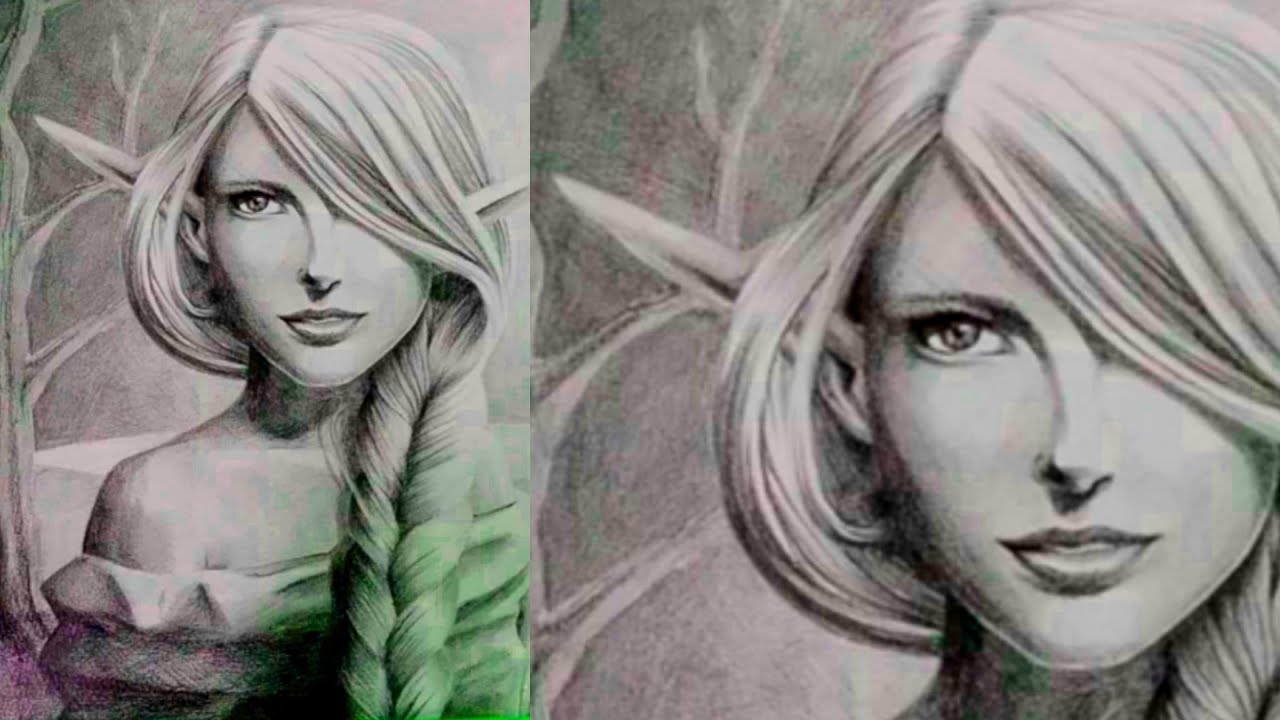 1280x720 How To Draw A Realistic Girl - Elf Girl Drawing