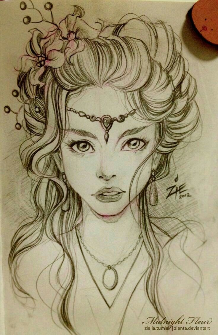 736x1131 Tattoo - Elf Girl Drawing