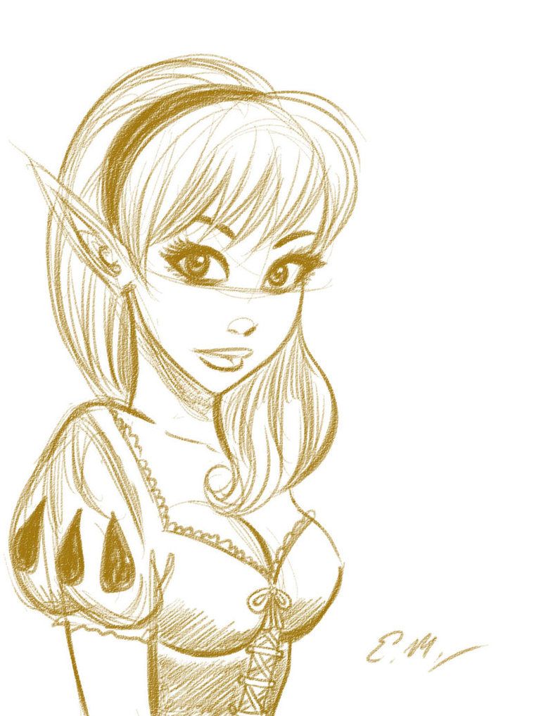 786x1017 Elf Girl Drawing - Elf Girl Drawing