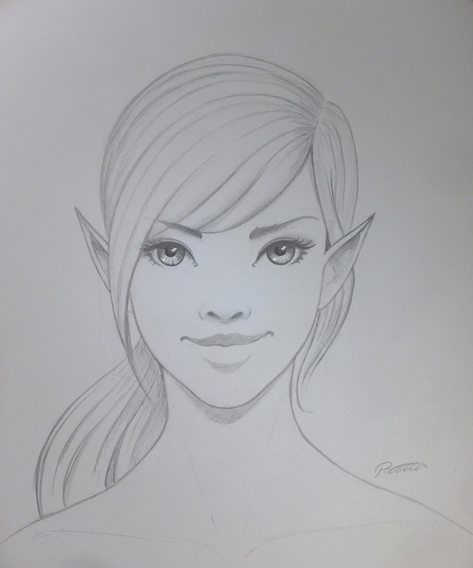 Elf Girl Drawing at PaintingValley.com | Explore collection of Elf Girl ...