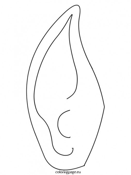 508x677 Printable Elf Ears Template Search Results Calendar - Elf Hat Drawing