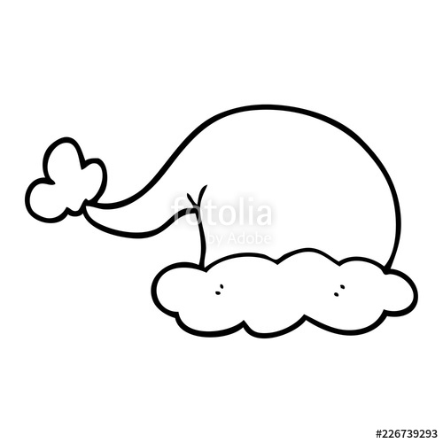 500x500 line drawing cartoon elf hat stock image and royalty free vector - Elf Hat Drawing