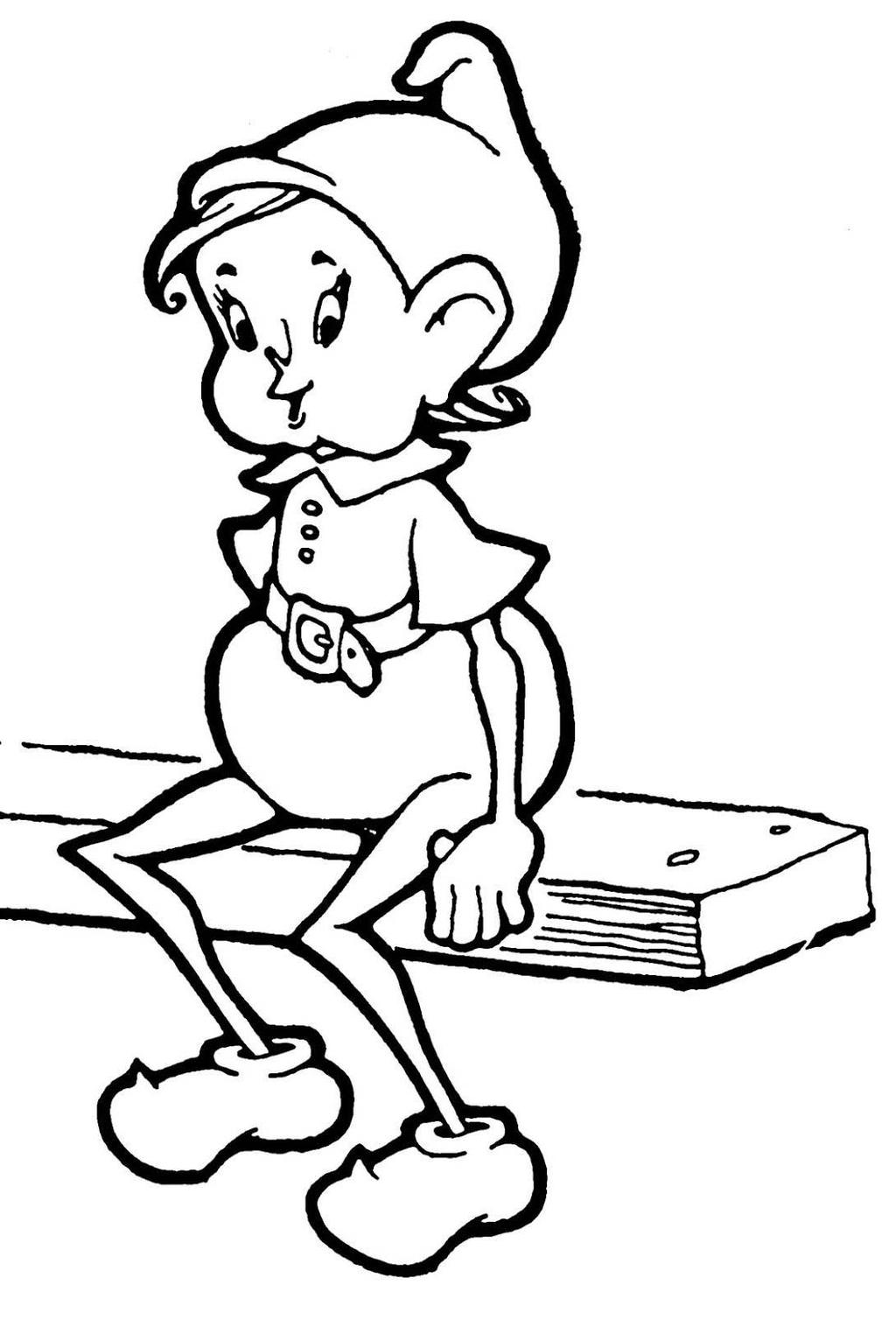 1024x1508 Elf On The Shelf Coloring Pages Unique Mainstream Hand Drawing - Elf Line Drawing